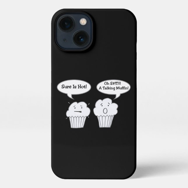 Talking Muffin Joke  iPhone Case (Back)