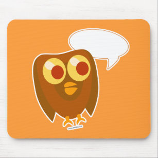 Talking Owl Custom Cartoon Character Design Mouse Mat