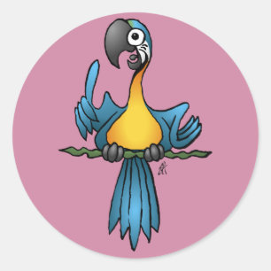 Talking parrot sticker