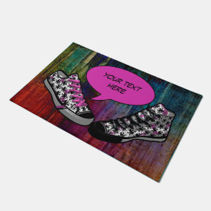 Talking shoes 2 + your own background & text doormat