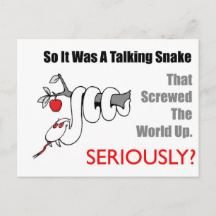 talking snake postcard