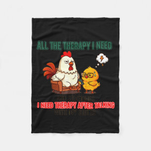 Talking To My Sister Is All The Therapy I Need Fun Fleece Blanket