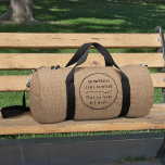 Talking To Myself Funny Humourous Faux Burlap Prin Duffle Bag<br><div class="desc">A funny, humourous and amusing duffel bag with whimsical typography that reads "Sometimes I talk to myself - Then we laugh and laugh... ". The phrase is artfully framed in sketch style circles with stars accented by a faux burlap style print. Makes a great gift even for yourself. 2 duffel...</div>