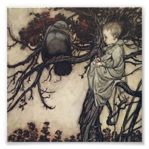“Talking to the Birds” by Arthur Rackham Photo Print