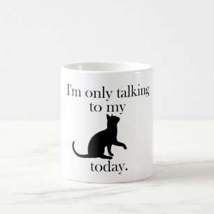 Talking to the cat mug