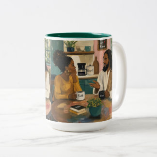Talking With Jesus In The Morning Two-Tone Coffee Mug