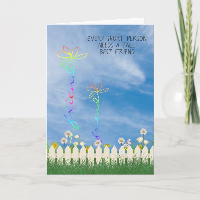 tall and short Best Friend Daisies Card (Front)
