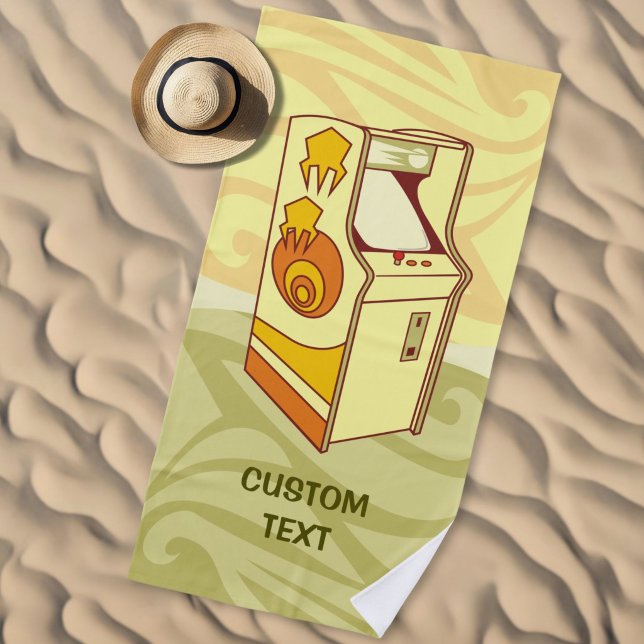 Tall arcade game console beach towel (Creator Uploaded)
