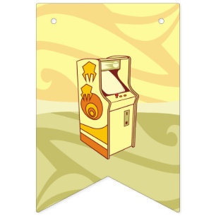 Tall arcade game console bunting 