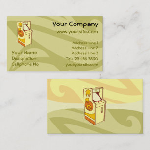 Tall arcade game console business card