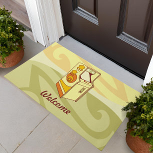 Tall arcade game console doormat