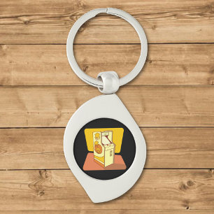 Tall arcade game console key ring