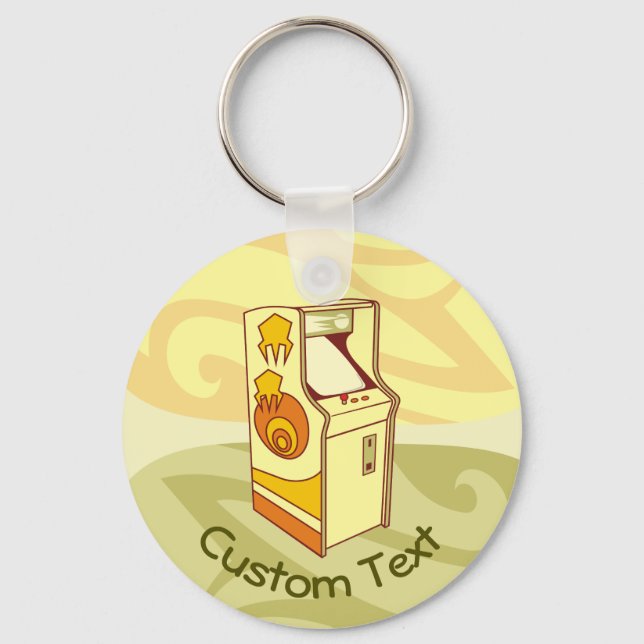 Tall Arcade Game Console Keychain (Front)