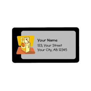 Tall arcade game console label