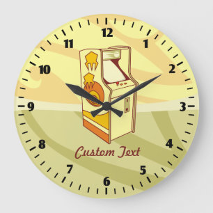 Tall arcade game console large clock
