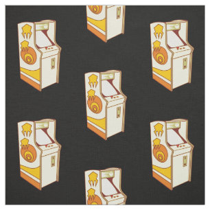 Tall Arcade Game Console Pattern Fabric