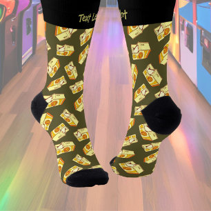 Tall Arcade Game Console Pattern Socks