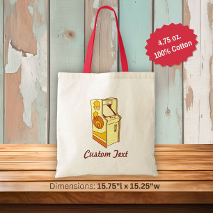Tall arcade game console tote bag