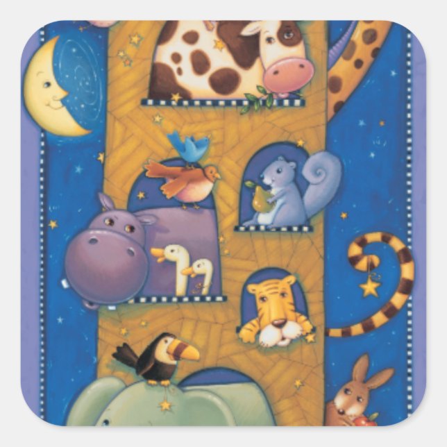 Tall Ark Square Sticker (Front)