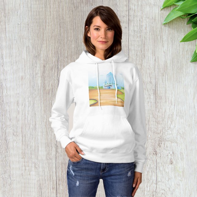 Tall Blue Building Womens Hoodie (Creator Uploaded)