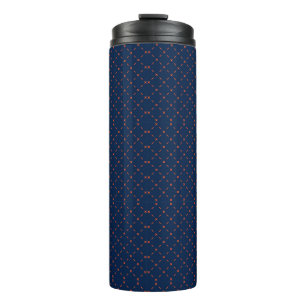 Tall blue travel mug with a black lid