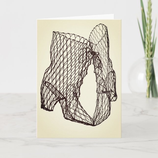 Tall boots shoes & wire mesh heels thank you card (Front)