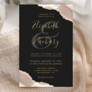 Tall Budget Ivory Agate Corners Dark Wedding