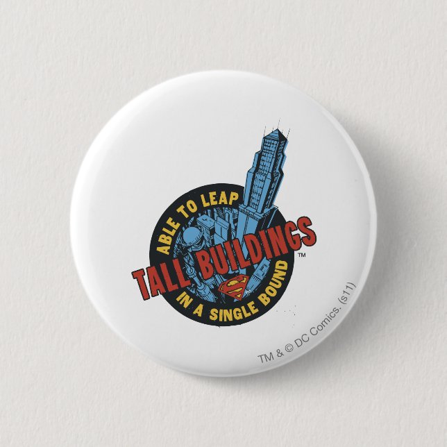 Tall Buildings 6 Cm Round Badge (Front)