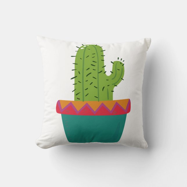 Tall Cactus Pillow (Front)