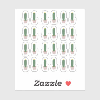 Tall Cactus Potted Botanical Cacti Desert Sticker