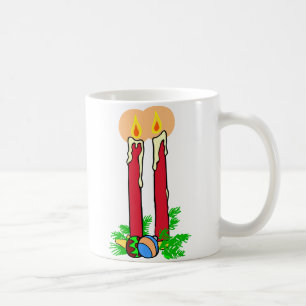 Tall Christmas Candles Coffee Mug