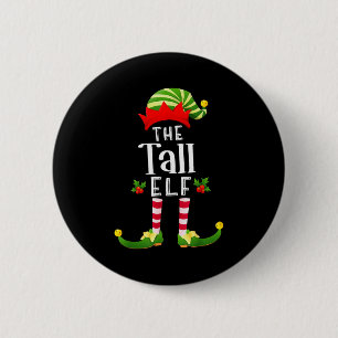 Tall Christmas Elf Matching Pajama X-mas Party 6 Cm Round Badge