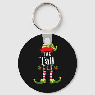 Tall Christmas Elf Matching Pajama X-mas Party  Key Ring