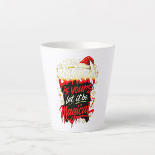 Tall Christmas Grunge Style Cosy Winter Latte Mug