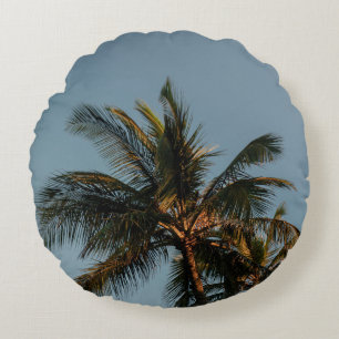 Tall coconut tree round cushion