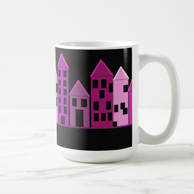 Tall Colourful Buildings Coffee Mug (Right)