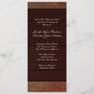 Tall Country Wedding Invitation
