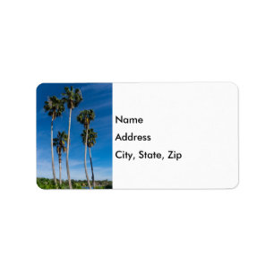 Tall Curving Palms Label