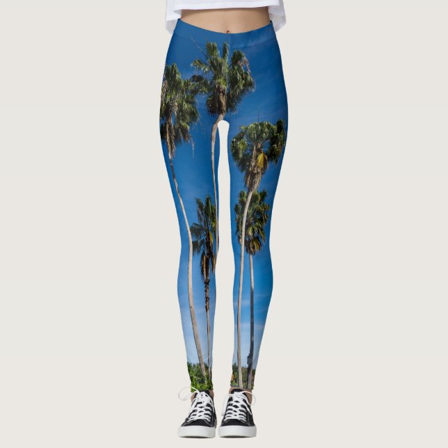 Tall Curving Palms Leggings (Front)