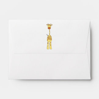 Tall Cute Giraffe. Cartoon Animal. Envelopes