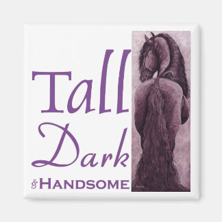 Tall Dark & Handsome - Frisian Horse Magnet