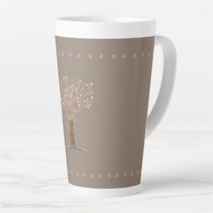 Tall Decorative Coffee Latte Mug