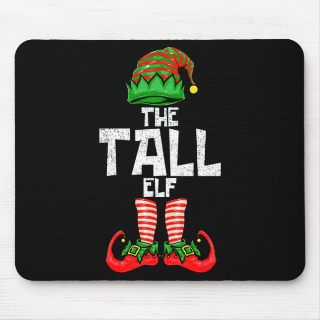 Tall Elf Christmas Matching Family  Mouse Mat (Front)