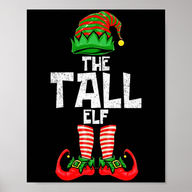 Tall Elf Christmas Matching Family  Poster (Front)