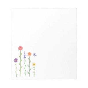 Tall Flowers Notepad