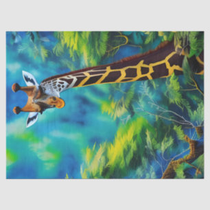 Tall Giraffe in the trees  Tissue Paper