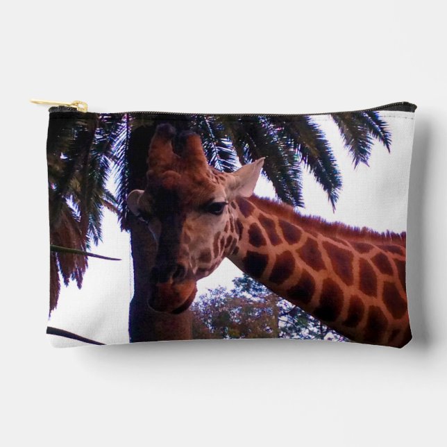 Tall Giraffe Tales Under The Palm Tree, Accessory Pouch (Front)