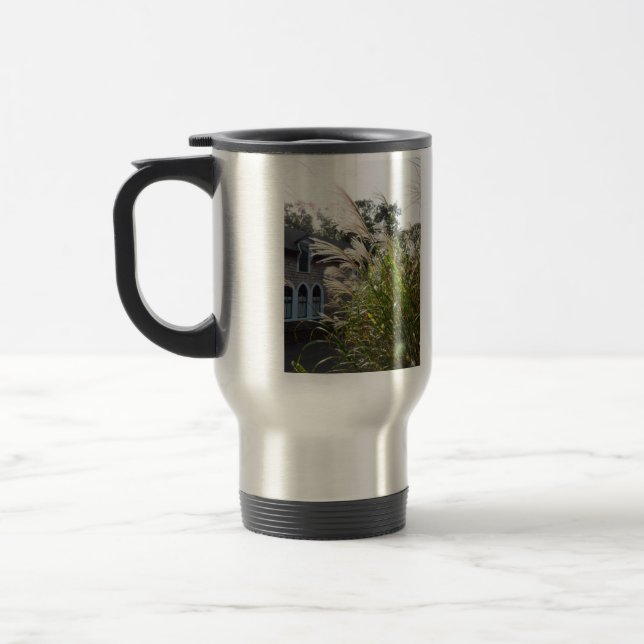 Tall Grasses Arched Windows - Martha's Vineyard Travel Mug (Left)
