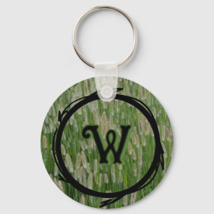 Tall Green Grasses Seeds Key Ring