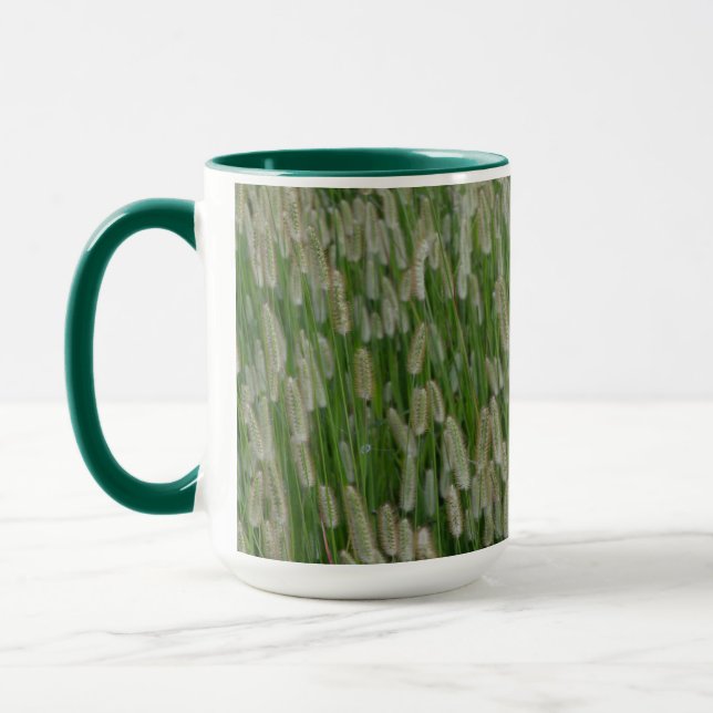 Tall Green Grasses Seeds Mug (Left)